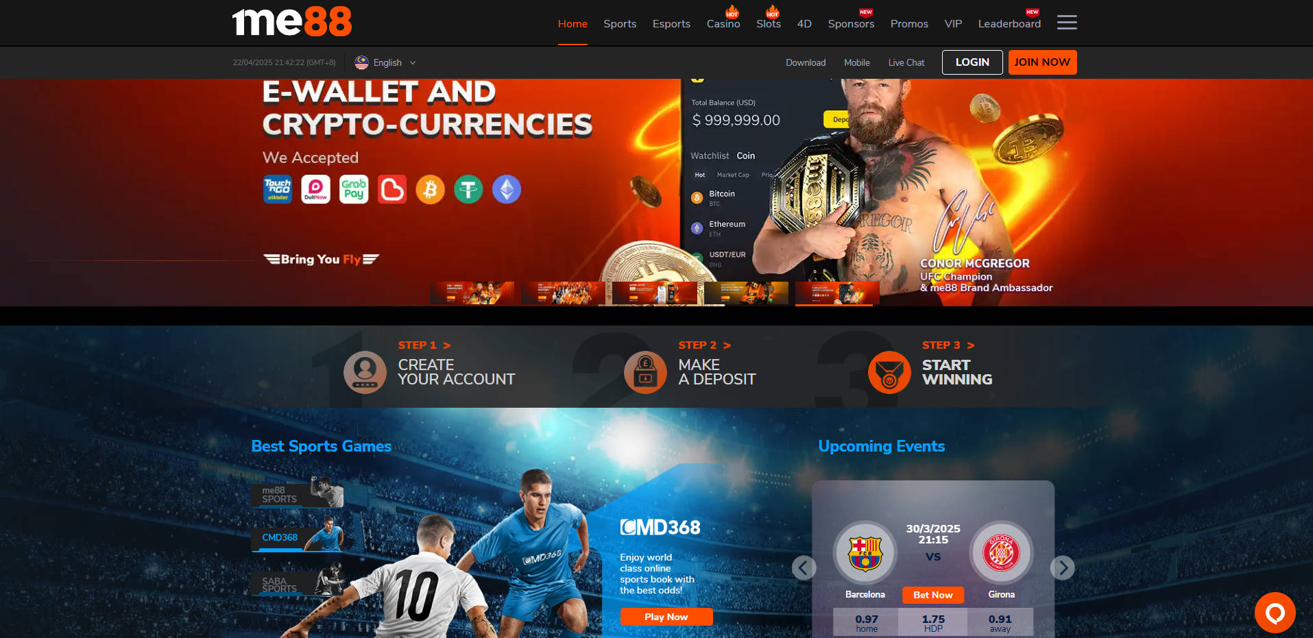 me88 homepage screenshot